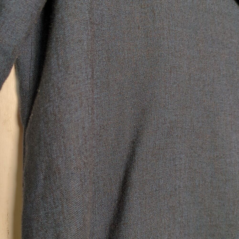 Blue Linen Blend Jacket Blazer Top Minimalist Lagen Womens 10 LUUKAA - Picture 9 of 12